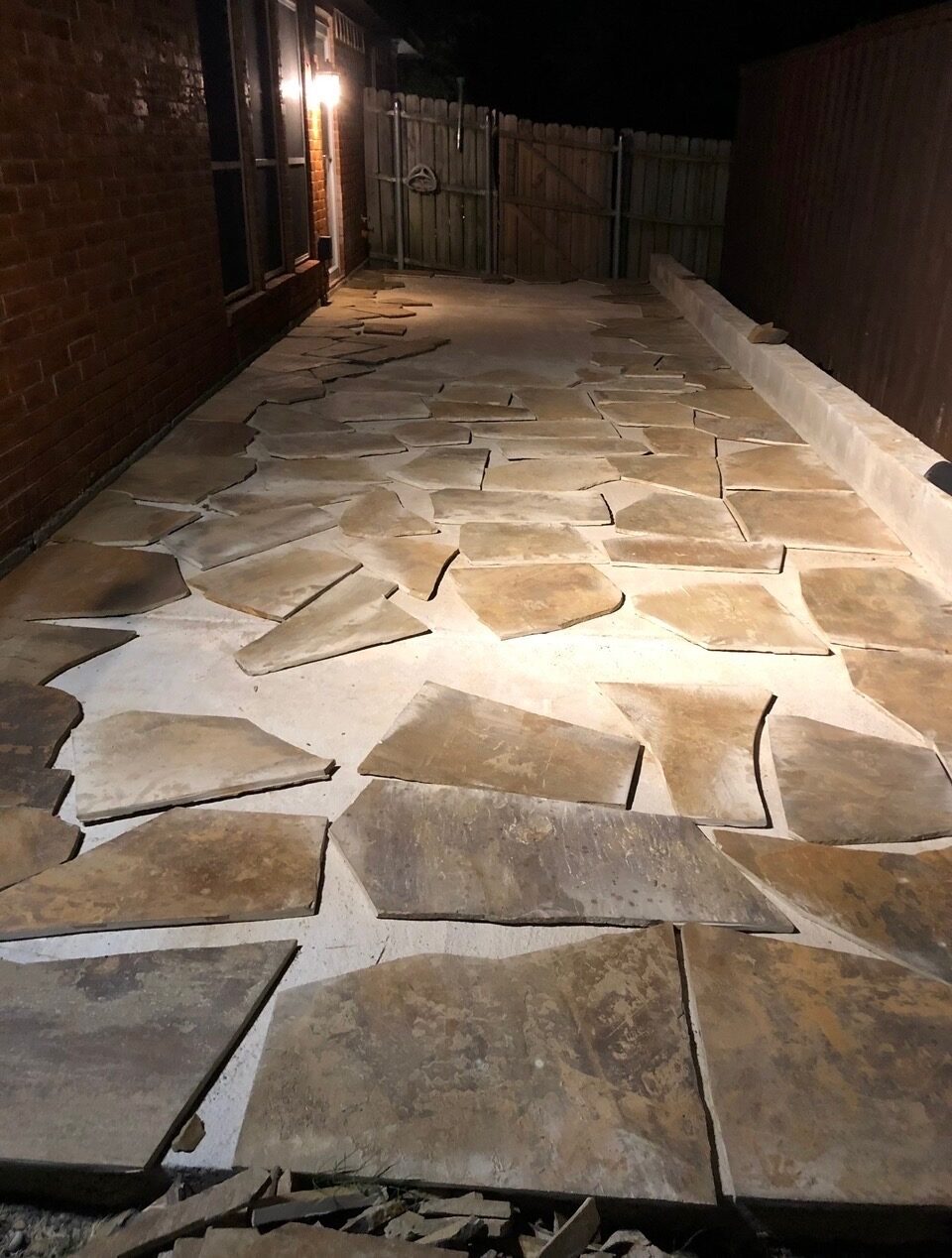 Large custom flagstone patio