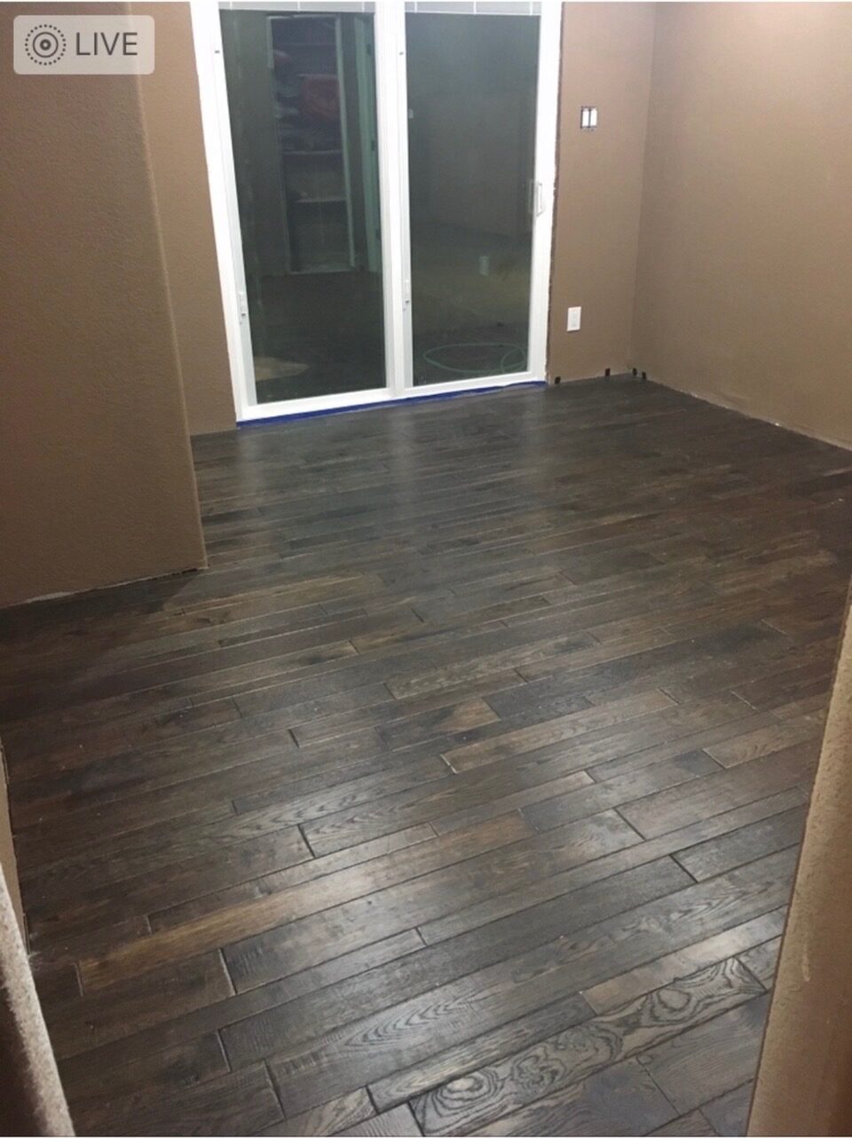 New wood-look flooring installed in a remodel